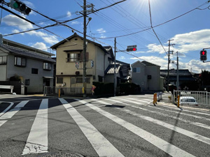 みらい学園周辺の交差点